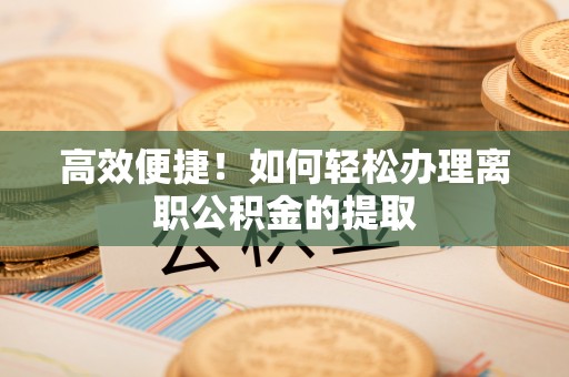 利津高效便捷！如何轻松办理离职公积金的提取
